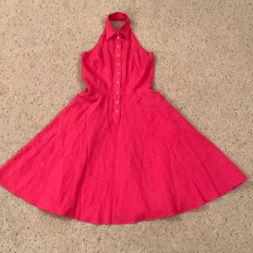 Ralph Lauren Vintage Style Halter Top Pink Dress!
